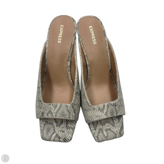 Shoes Heels Kitten By Express In Snakeskin Print, Size: 9