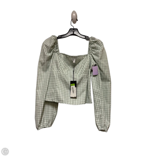 Top Long Sleeve By Gianni Bini In Checkered Pattern, Size: S