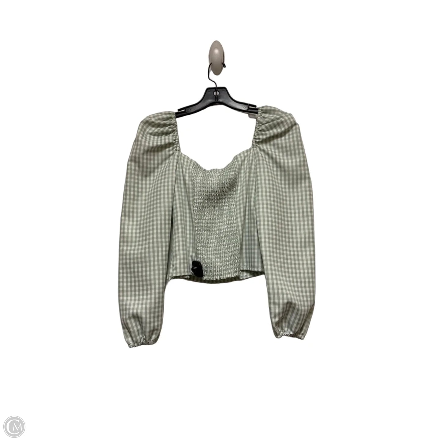 Top Long Sleeve By Gianni Bini In Checkered Pattern, Size: S