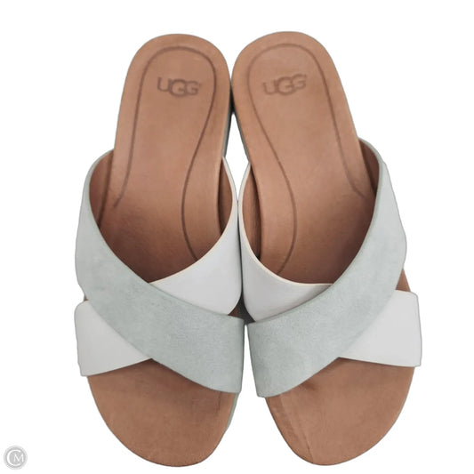 Sandals Flats By Ugg In Green, Size: 7.5