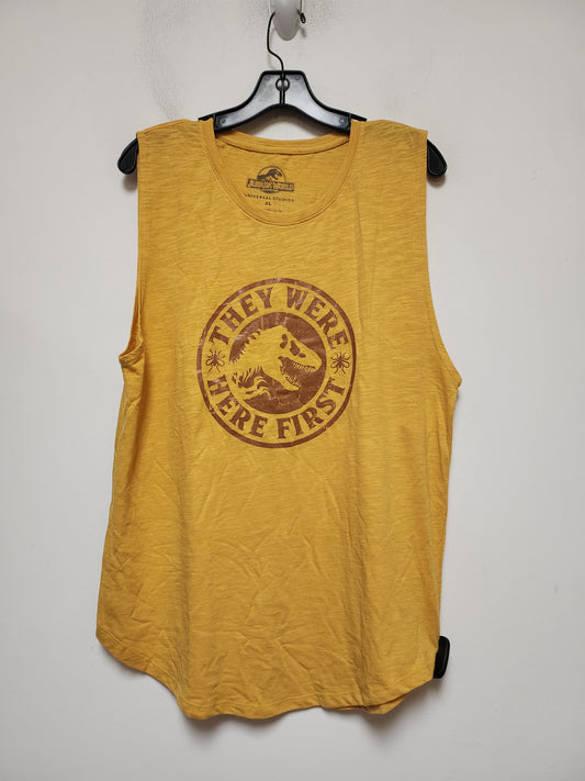 Yellow Top Sleeveless Basic Clothes Mentor, Size Xl