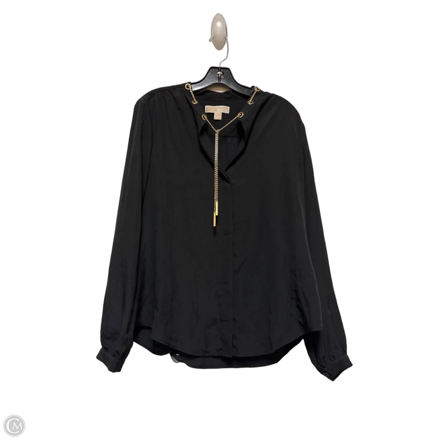 Top Long Sleeve By Michael By Michael Kors In Black, Size: L