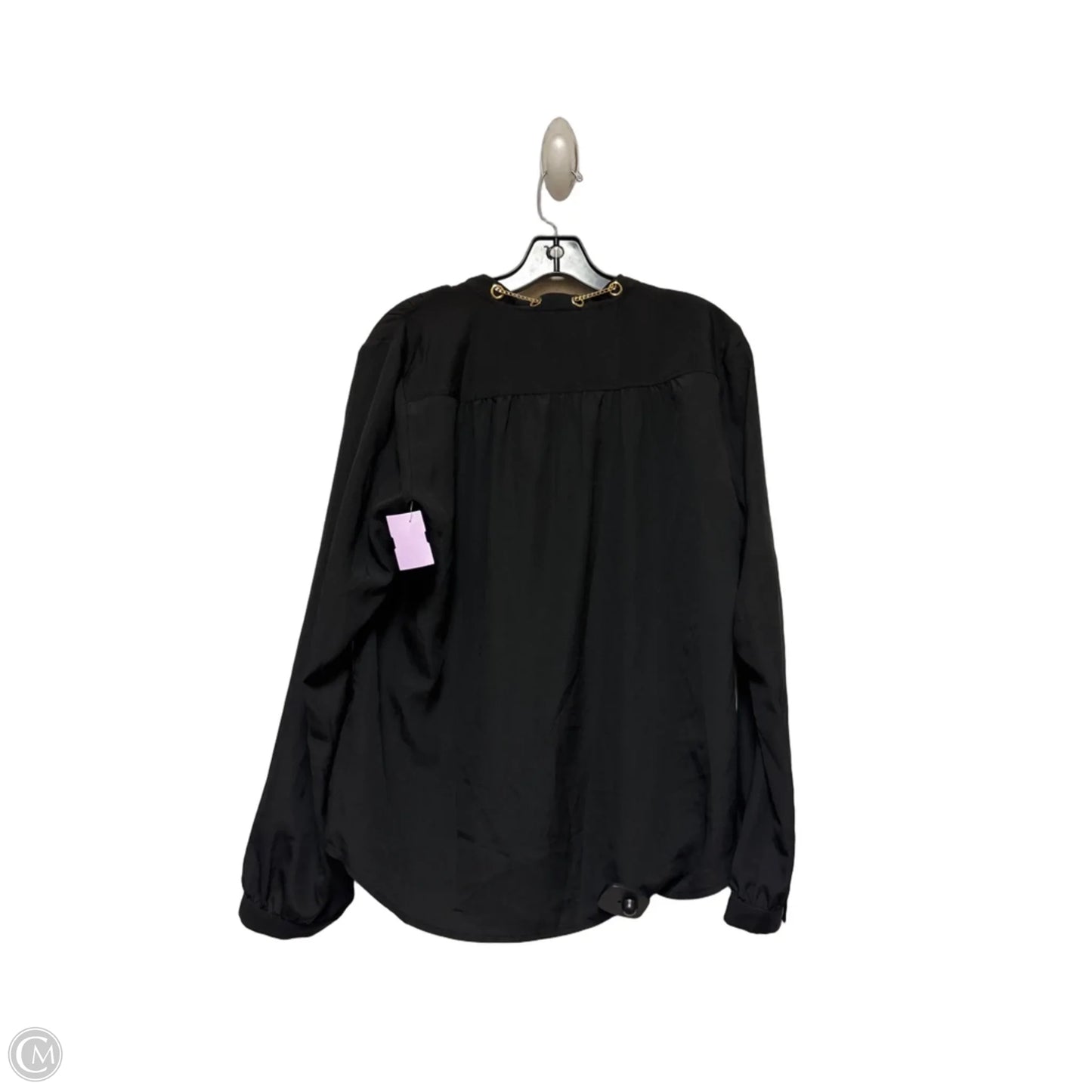 Top Long Sleeve By Michael By Michael Kors In Black, Size: L