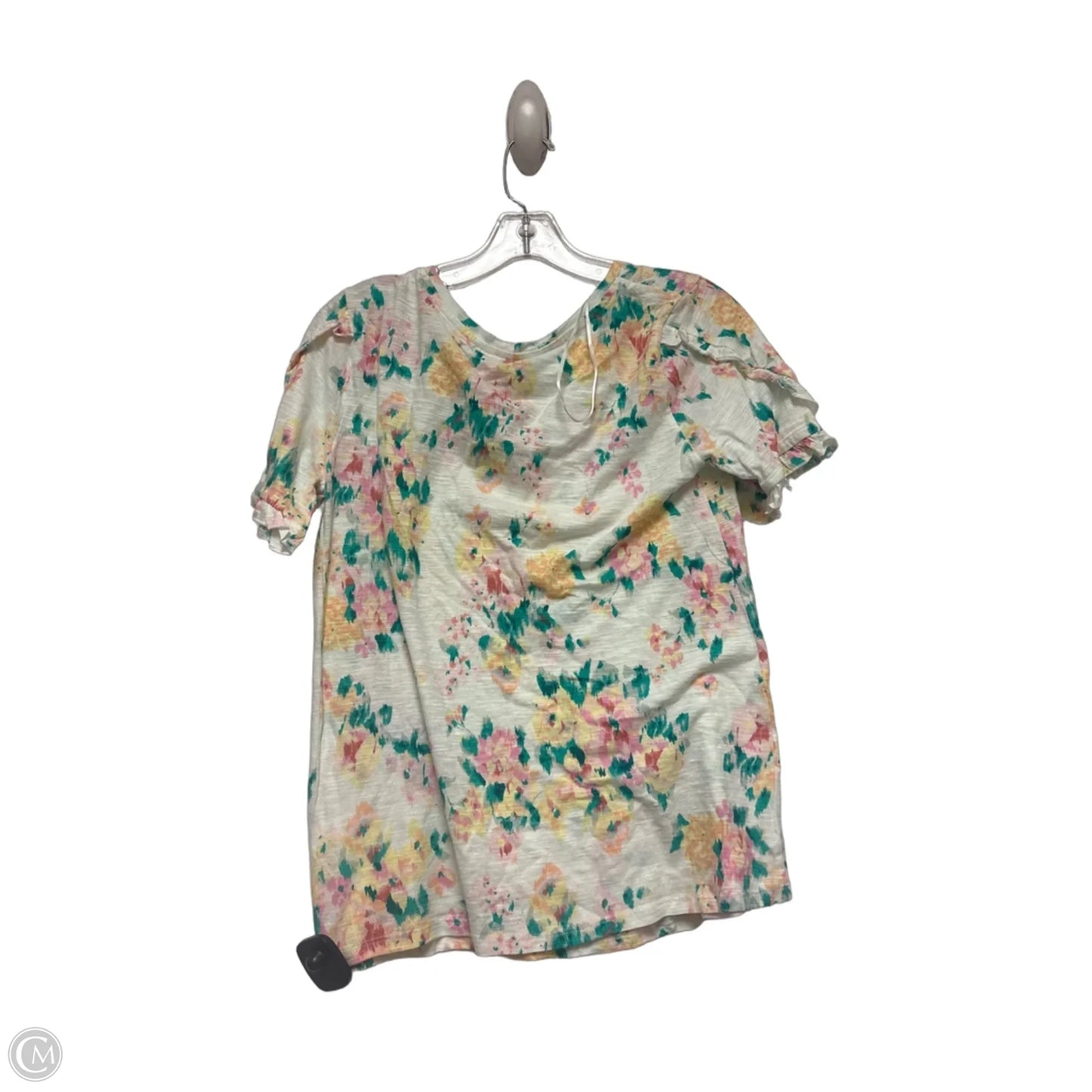 Top Short Sleeve Basic By Lc Lauren Conrad In Floral Print, Size: S