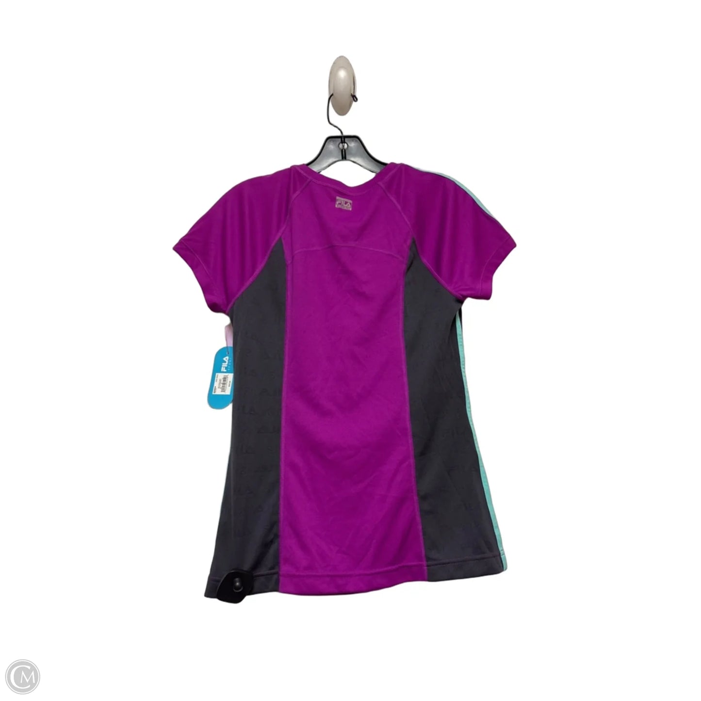 Athletic Top Short Sleeve By Fila In Purple, Size: S