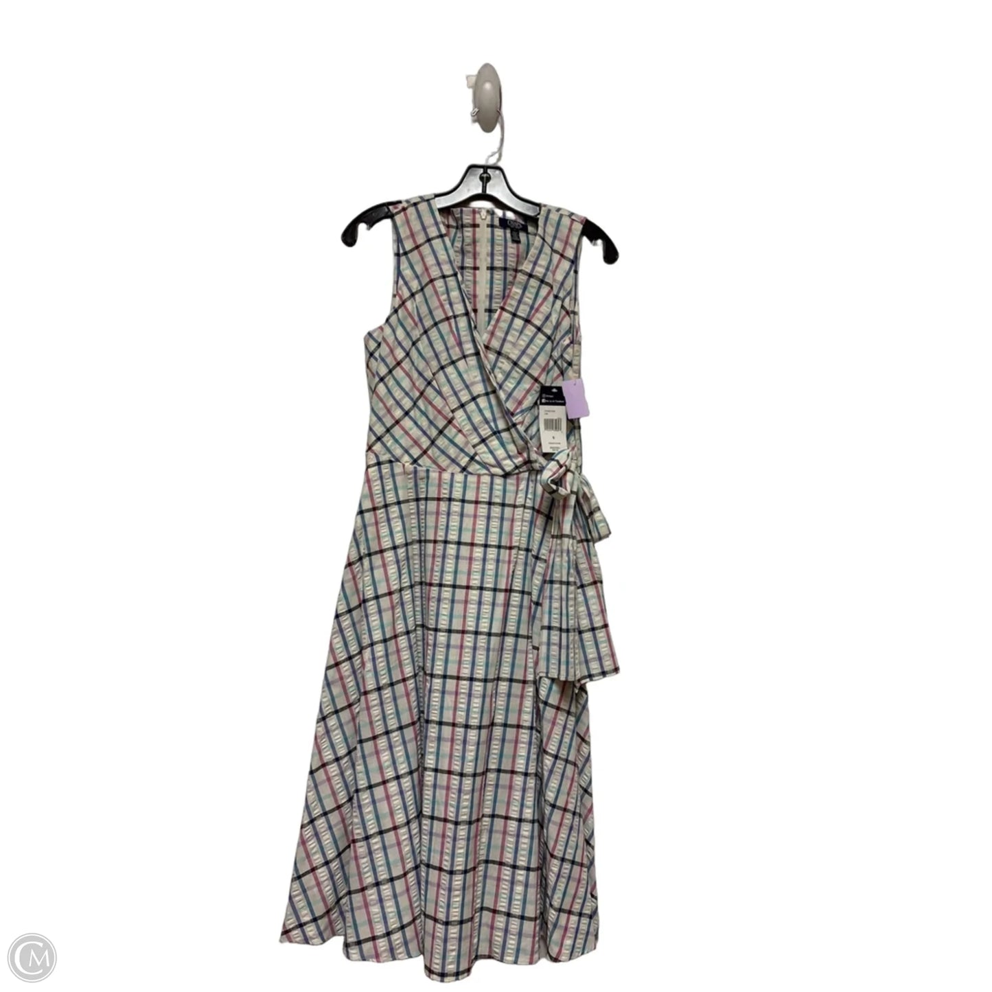 Dress Casual Midi By Chaps In Plaid Pattern, Size: S