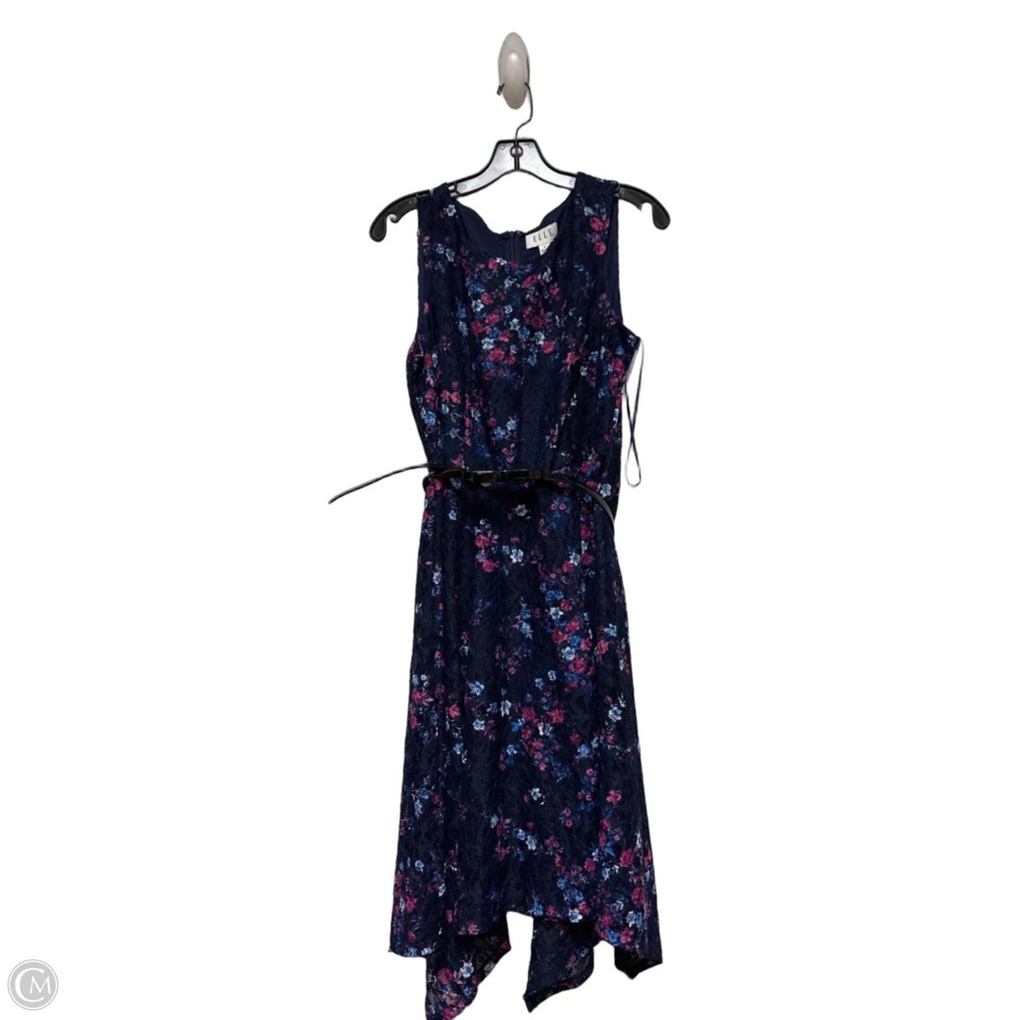 Dress Casual Short By Elle In Blue & Pink, Size: M
