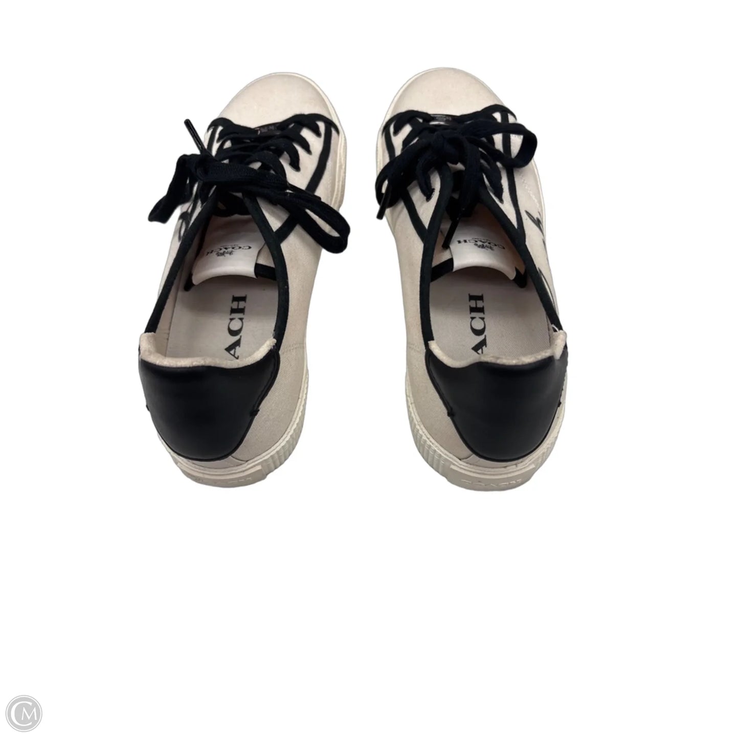 Shoes Sneakers By Coach In Black & Cream, Size: 7.5
