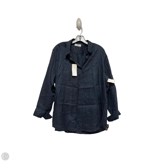 Top Long Sleeve By Uniqlo In Navy, Size: 2x