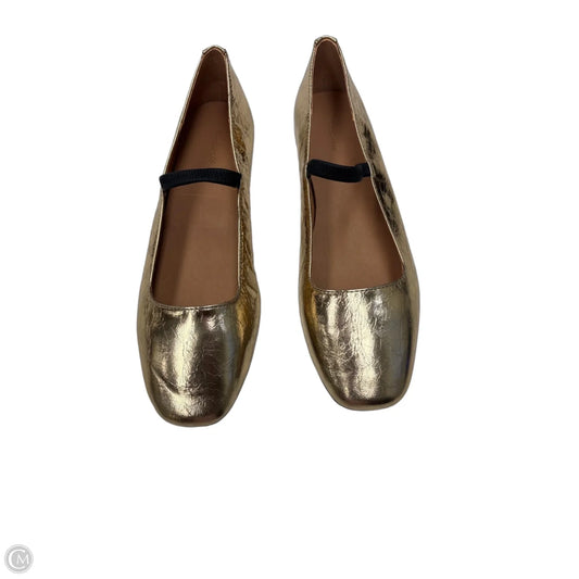 Shoes Flats By Madewell In Gold, Size: 9.5