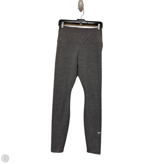 Athletic Leggings By Nike Apparel In Grey, Size: M