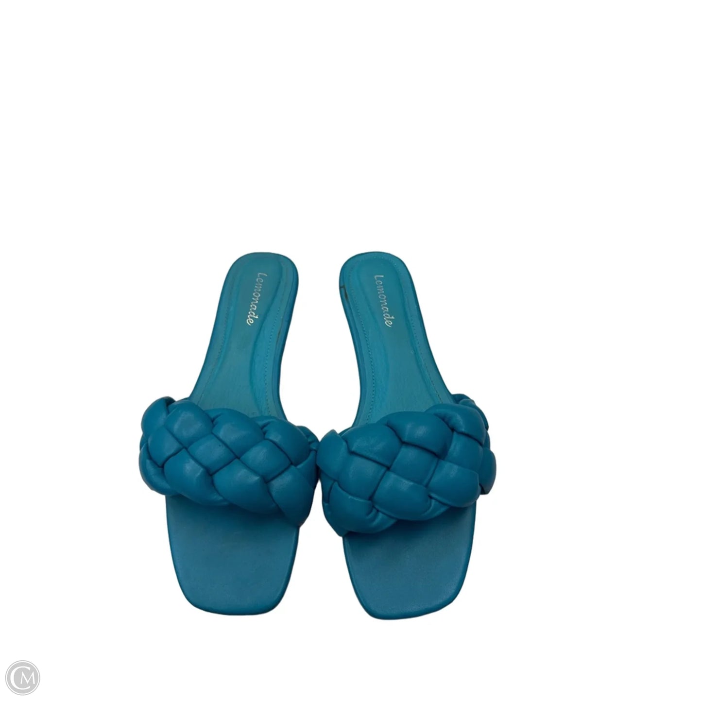 Sandals Flats By Clothes Mentor In Teal, Size: 8.5