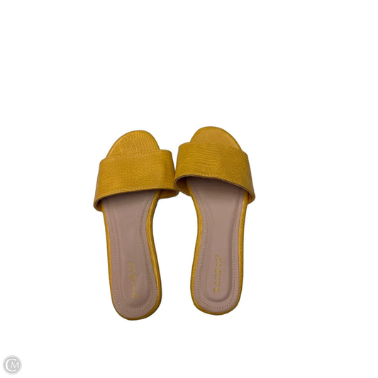 Sandals Flats By Bamboo In Yellow, Size: 9