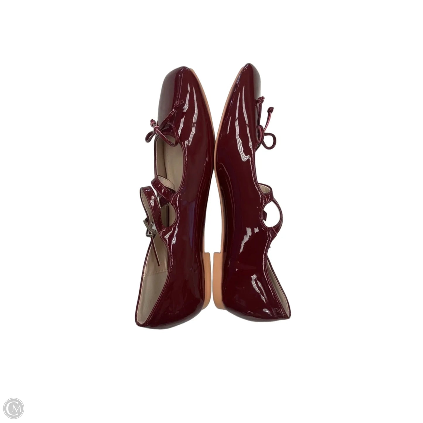 Shoes Flats By Clothes Mentor In Maroon, Size: 8.5