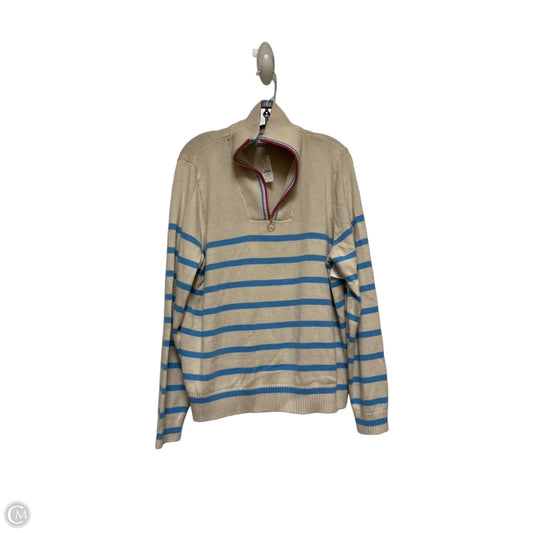 Sweater By J. Crew In Blue & Cream, Size: 2x