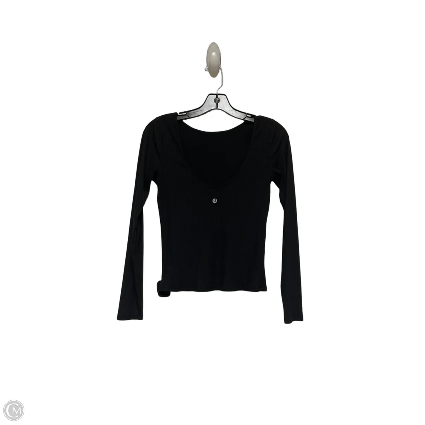 Athletic Top Long Sleeve Crewneck By Lululemon In Black, Size: S