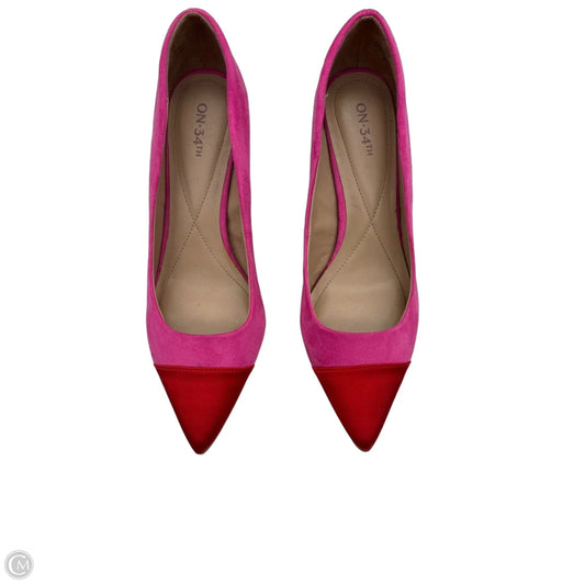 Shoes Heels Kitten By On 34th In Pink & Red, Size: 9