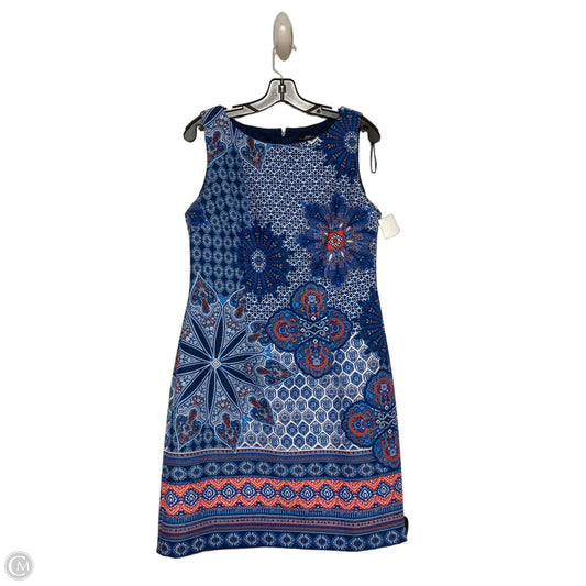Dress Casual Short By R And K Originals In Blue & Red & White, Size: M