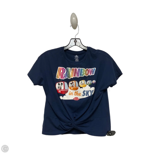 Top Short Sleeve By Disney Store In Rainbow Print, Size: Xs