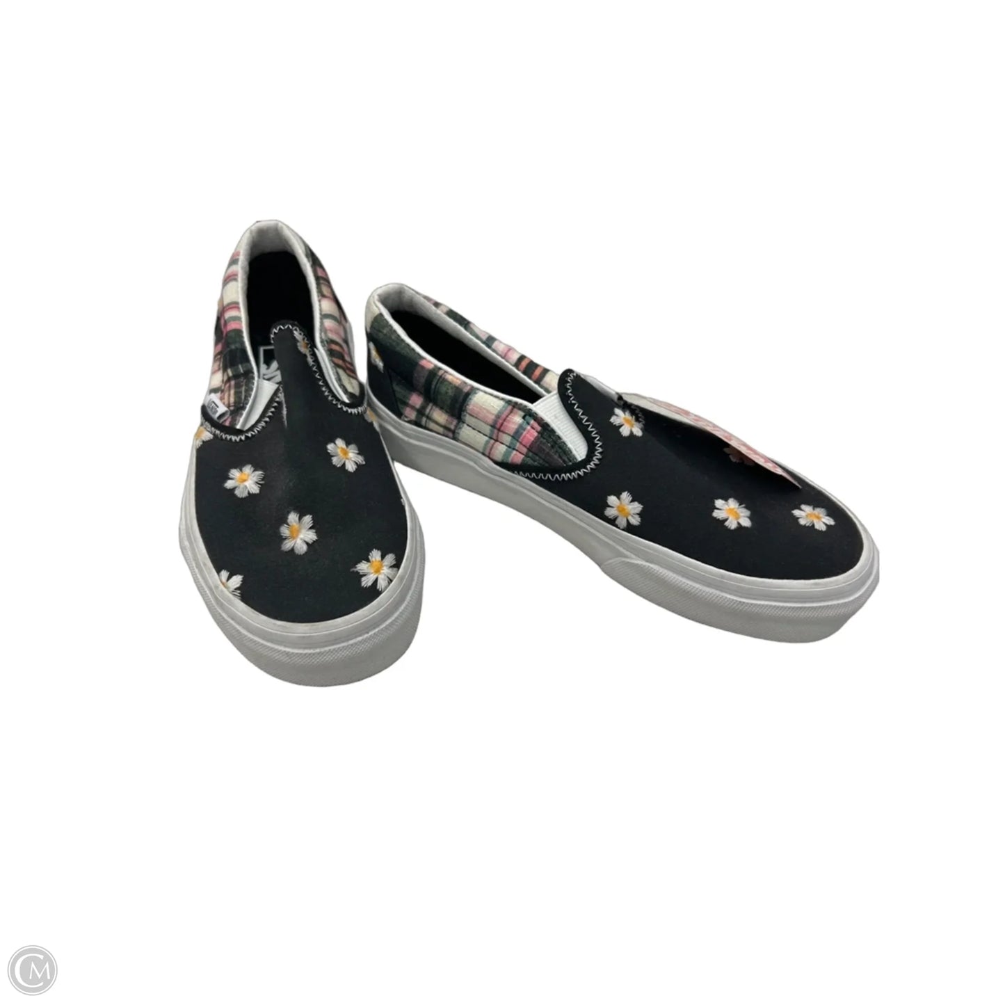 Shoes Flats By Vans In Plaid Pattern, Size: 5
