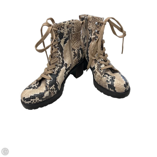 Boots Ankle Heels By Vince Camuto In Snakeskin Print, Size: 6.5