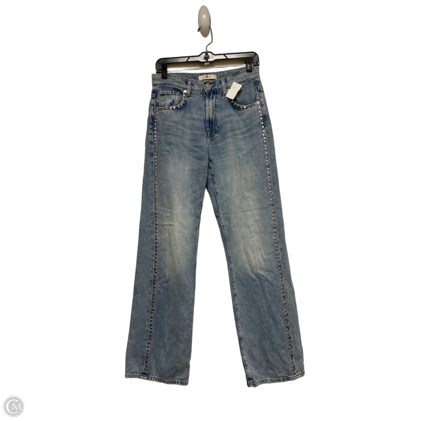 Jeans Straight By 7 For All Mankind In Blue Denim, Size: 4