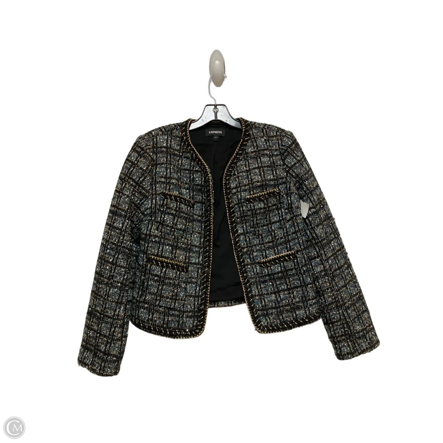 Blazer By Express In Plaid Pattern, Size: S