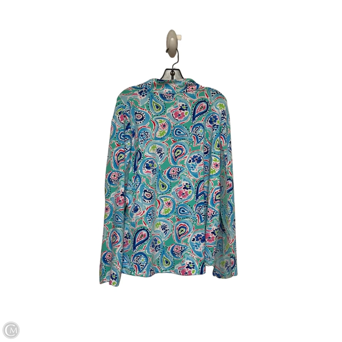 Athletic Top Long Sleeve Crewneck By Ibkul In Paisley Print, Size: Xxl