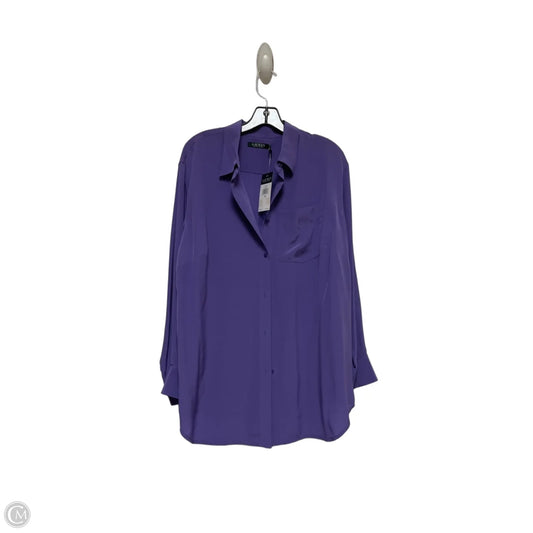 Top Long Sleeve By Lauren By Ralph Lauren In Purple, Size: Xl