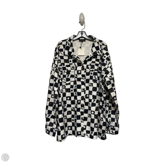 Jacket Shirt By Clothes Mentor In Checkered Pattern, Size: 3x