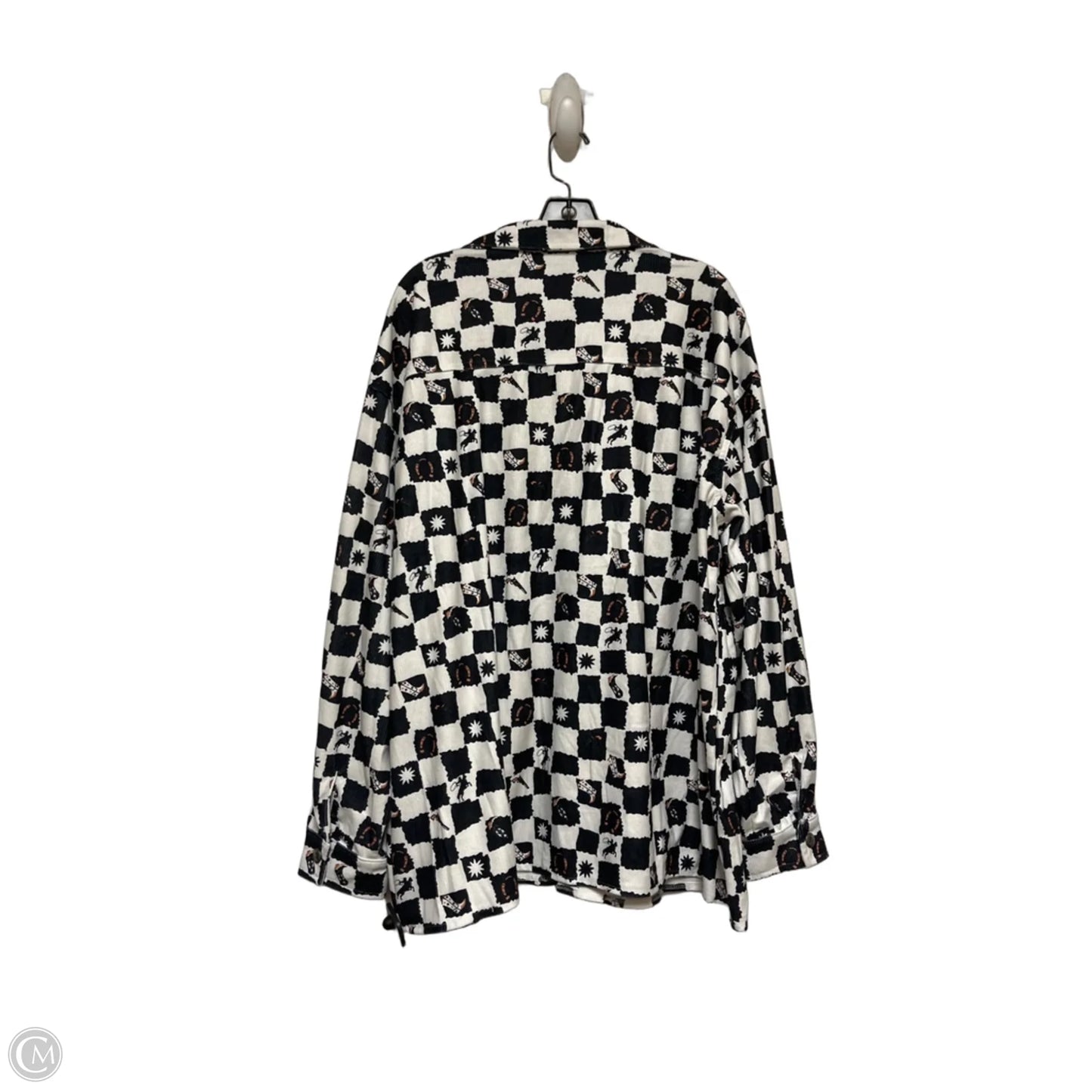 Jacket Shirt By Clothes Mentor In Checkered Pattern, Size: 3x
