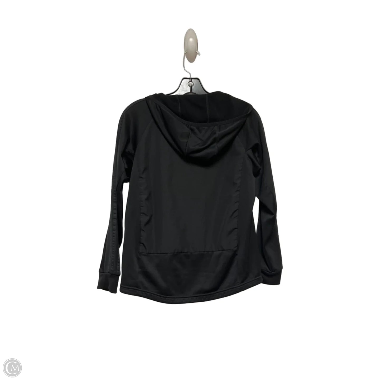 Athletic Jacket By Adidas In Black & White, Size: M