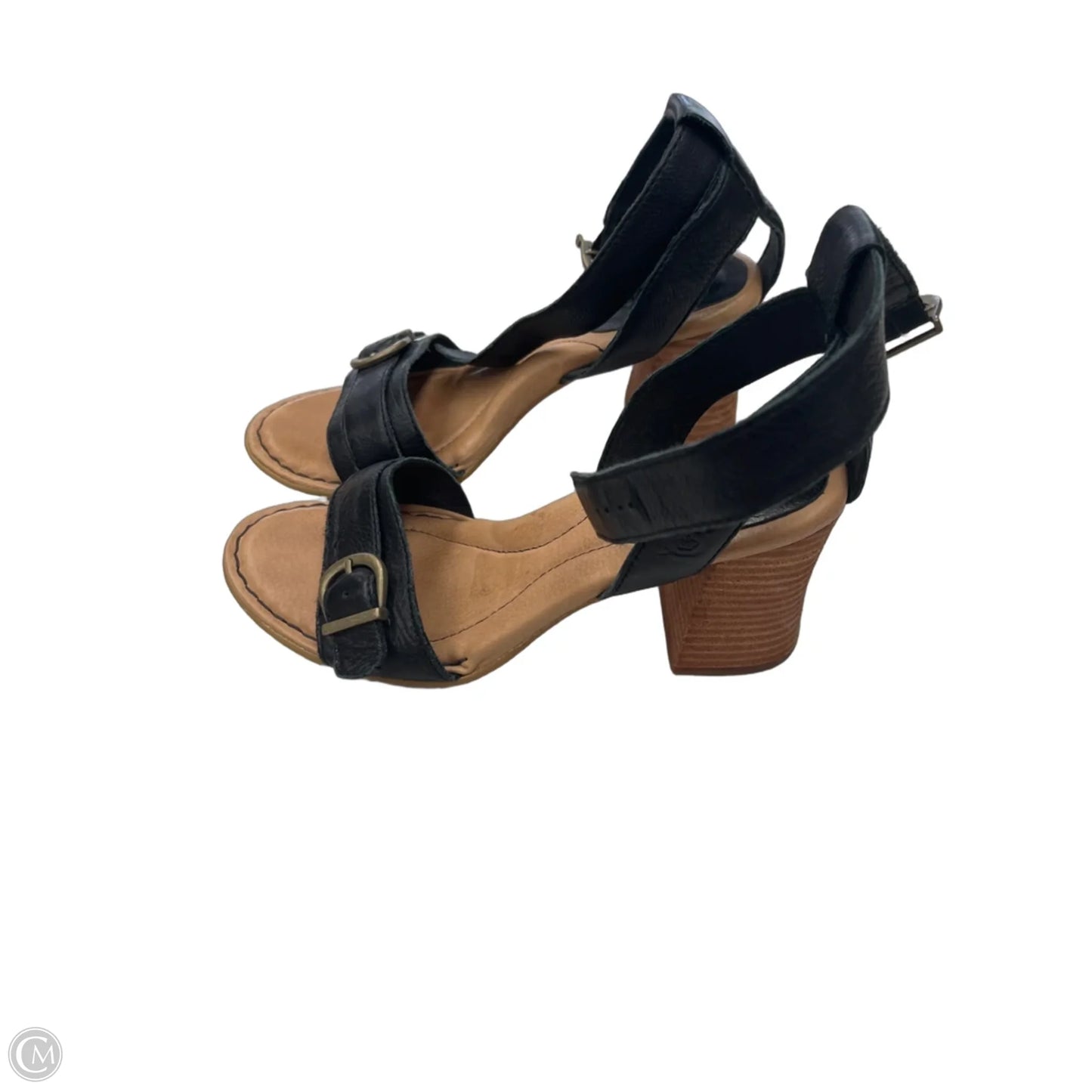 Sandals Heels Block By Born In Black, Size: 7