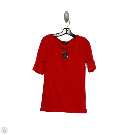 Top Short Sleeve Basic By Lauren By Ralph Lauren In Red, Size: S