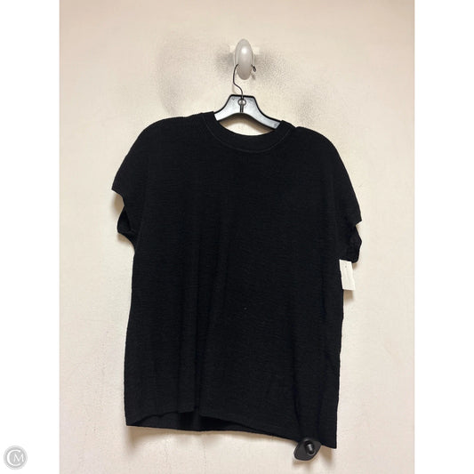 Top Short Sleeve By Banana Republic In Black, Size: M