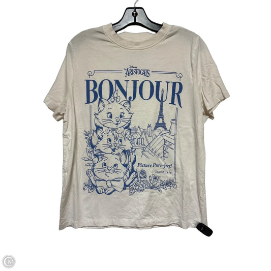 Top Short Sleeve Basic By Primark In Blue & White, Size: L