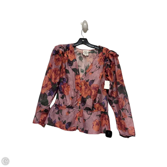 Top Long Sleeve By Hope For Flowers By Tracy Reese In Floral Print, Size: M