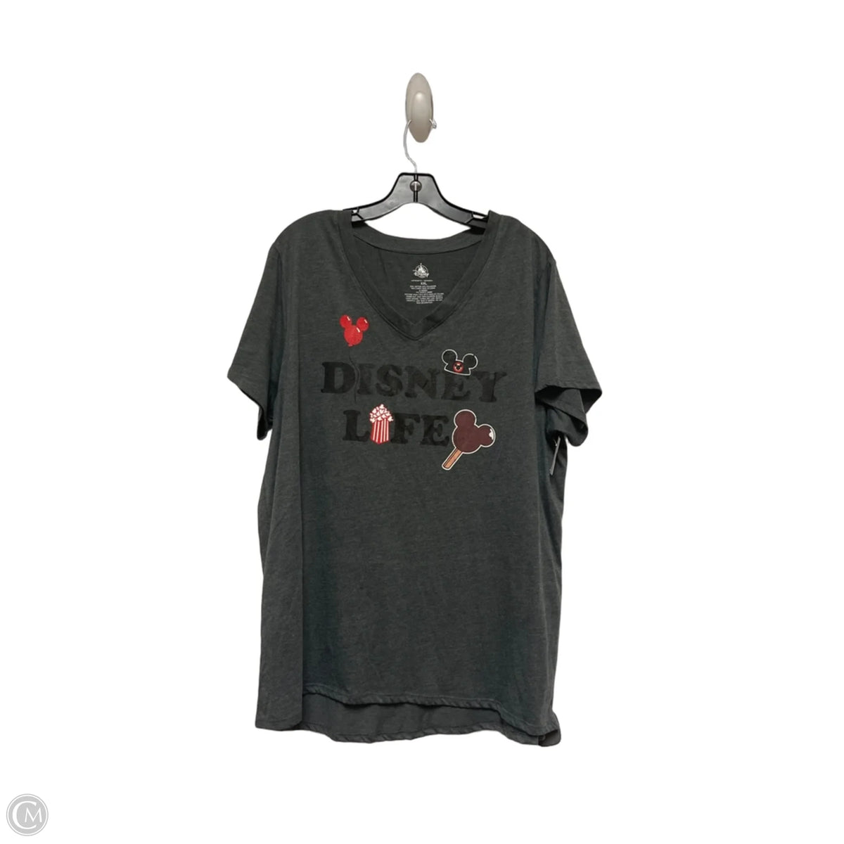 Top Short Sleeve Basic By Disney Store In Grey, Size: 2x