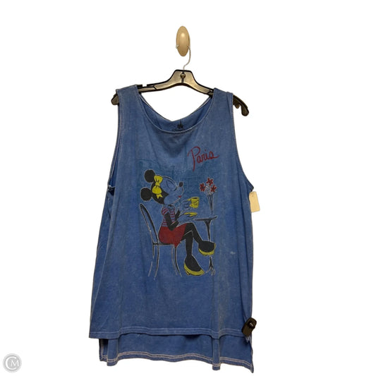 Top Sleeveless Basic By Disney Store In Blue, Size: 2x