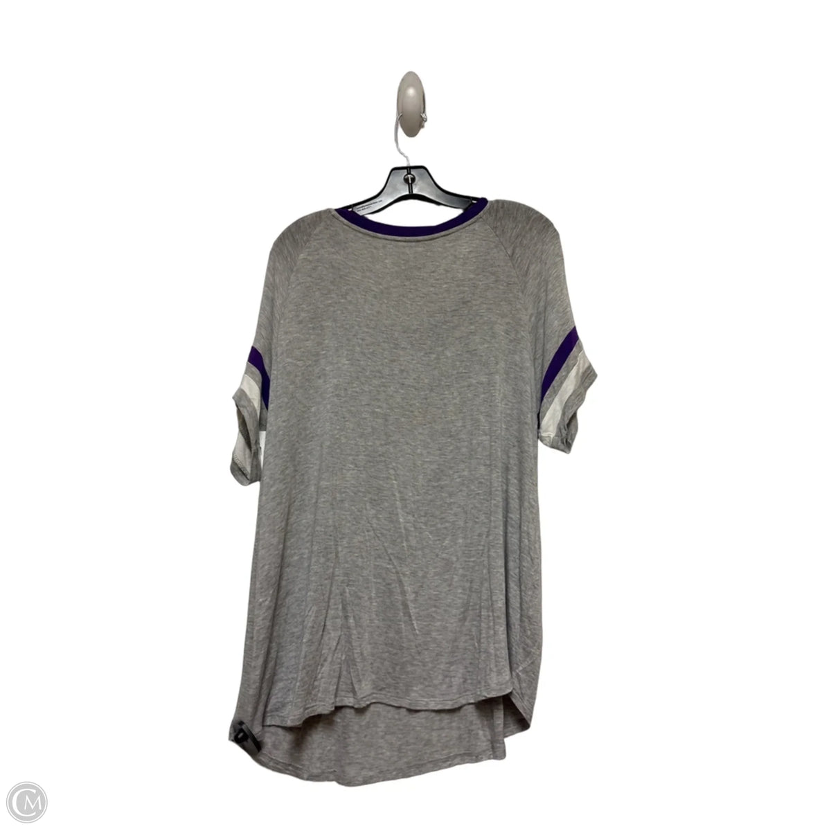Top Short Sleeve Basic By Disney Store In Grey & Purple, Size: 2x