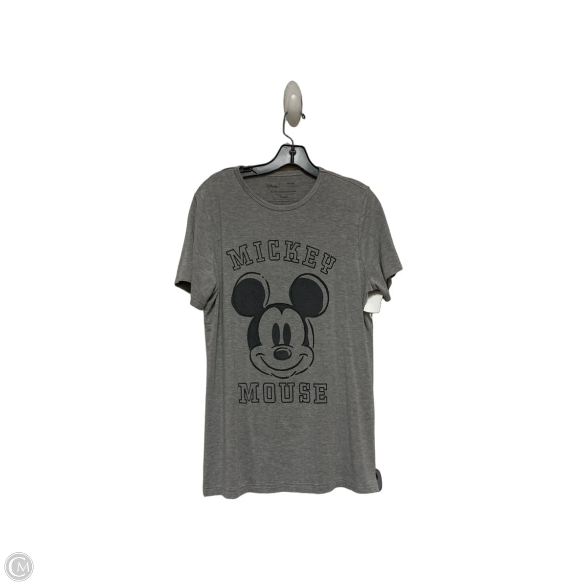 Top Short Sleeve Basic By Disney In Black & Grey, Size: S