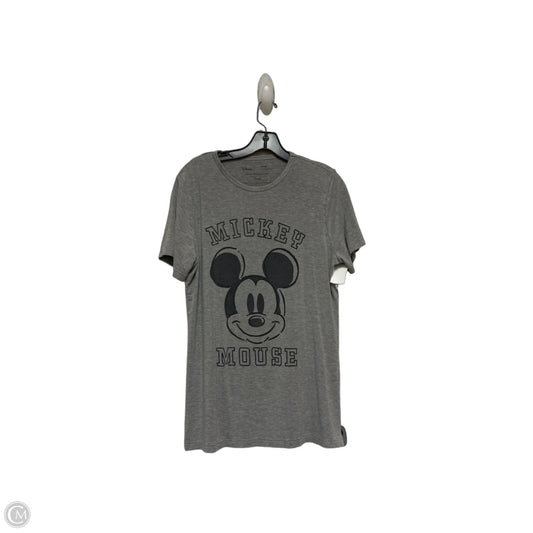 Top Short Sleeve Basic By Disney In Black & Grey, Size: S