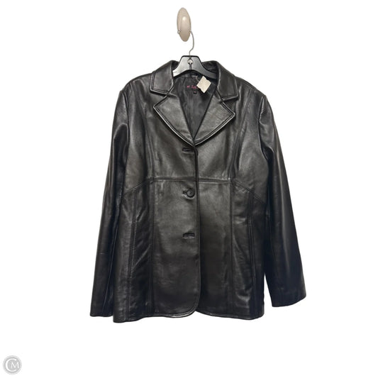 Jacket Leather By Clothes Mentor In Black, Size: Xl