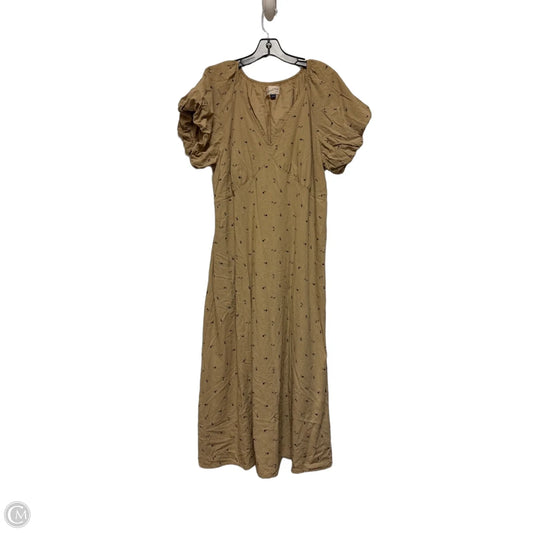 Dress Casual Midi By Universal Thread In Black & Brown, Size: Xl