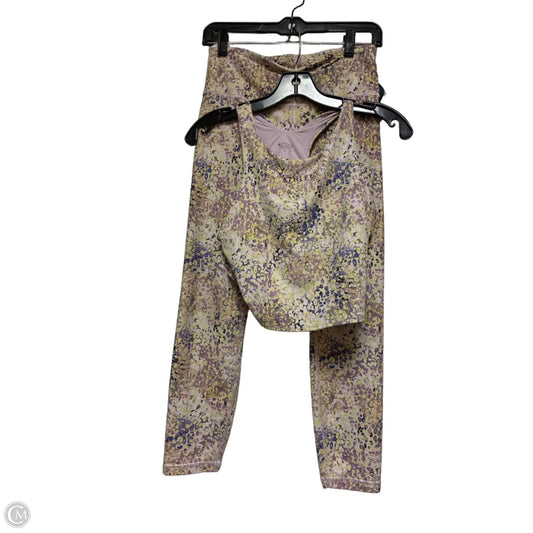Athletic Pants 2pc By Athleta In Purple & Yellow, Size: M