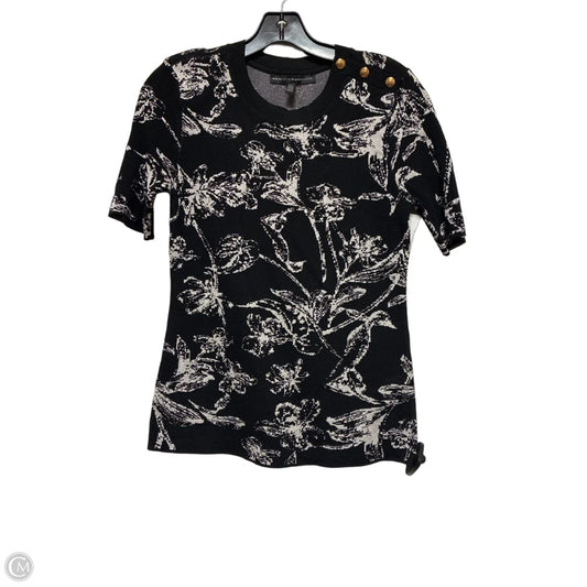 Top Short Sleeve By White House Black Market In Black & White, Size: S
