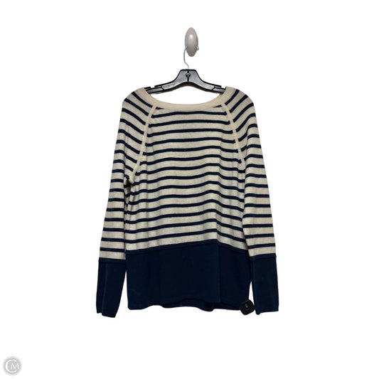 Top Long Sleeve By Vince In Striped Pattern, Size: M