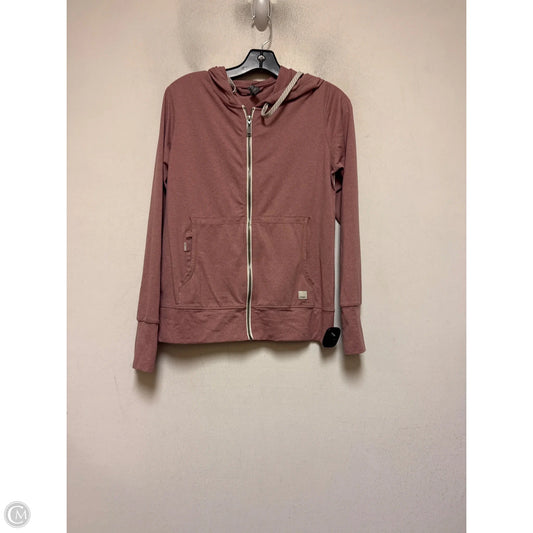 Athletic Top Long Sleeve Hoodie By Vuori In Pink, Size: S