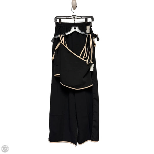 Pants Set 2pc By Clothes Mentor In Black & Cream, Size: 8