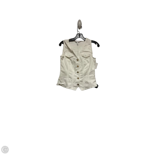 Top Sleeveless By White House Black Market In White Denim, Size: S